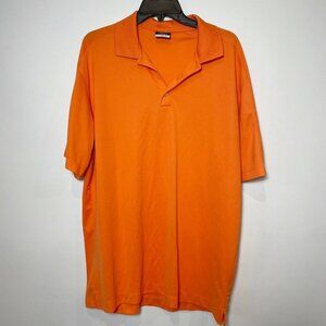 Nike Golf Mens Fit Dry Golf Polo Tennis Shirt Short Sleeve Orange XL Athletic